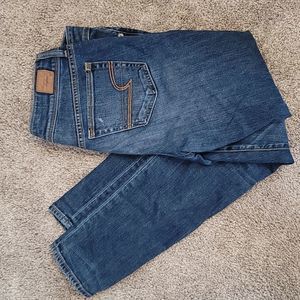 Dark Wash Low Rise American Eagle Skinny Jeans